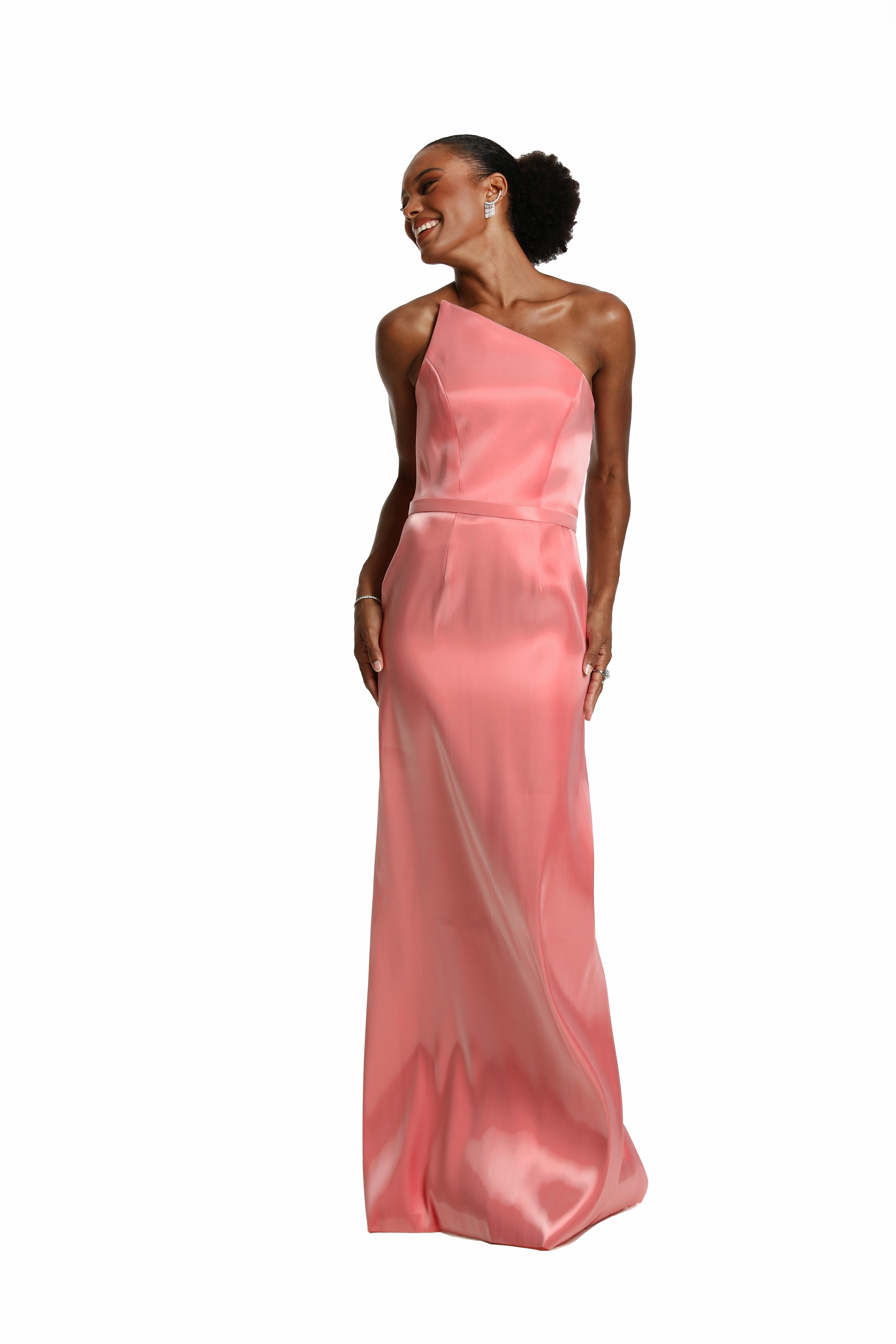 Vestido Longo Liquid Decote Assimétrico
