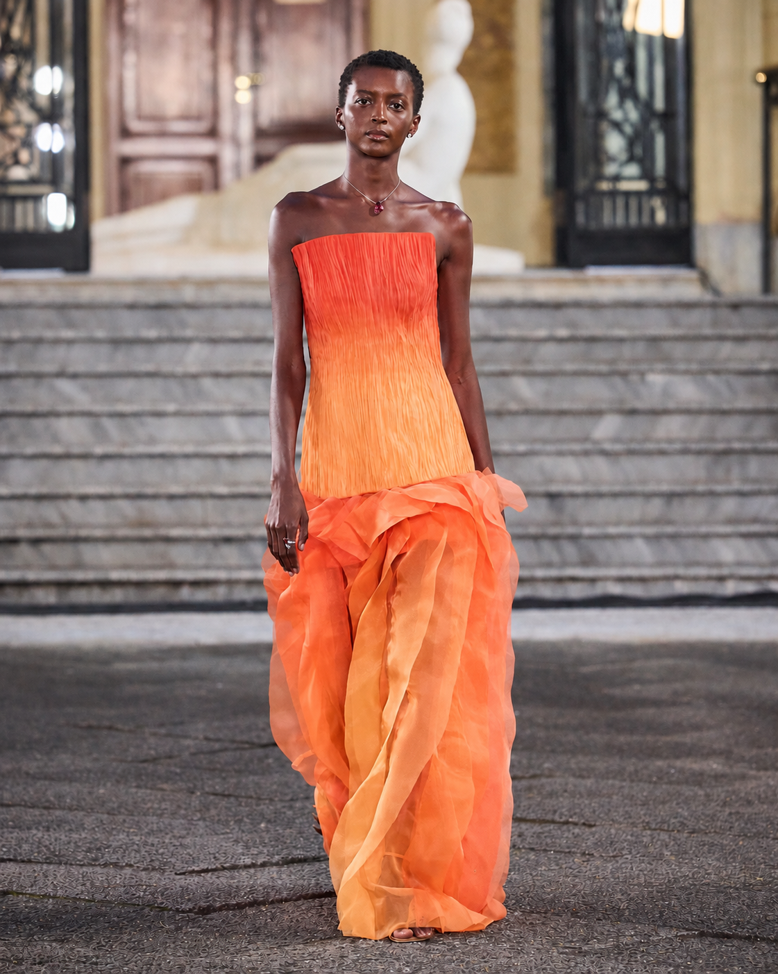 Vestido Longo Organza