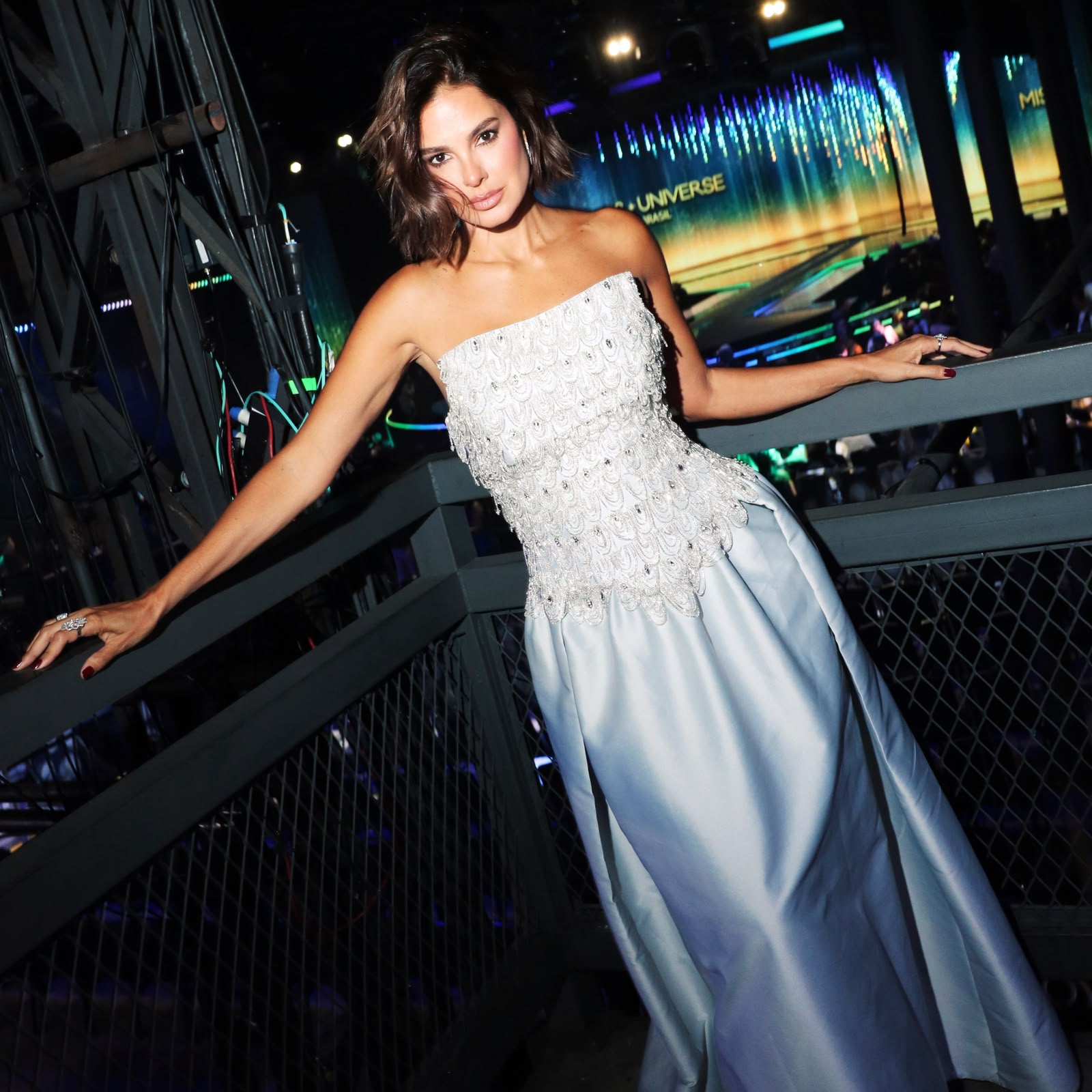 Vestido Longo Zibeline Bordado