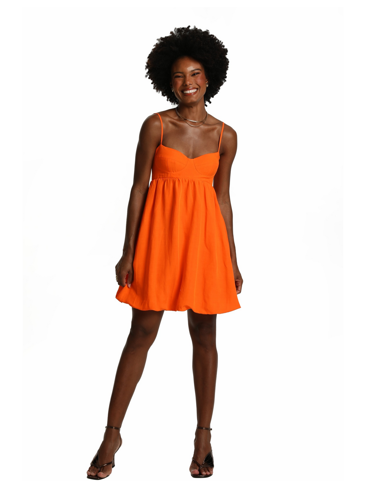 Vestido Balonê Alças Finas