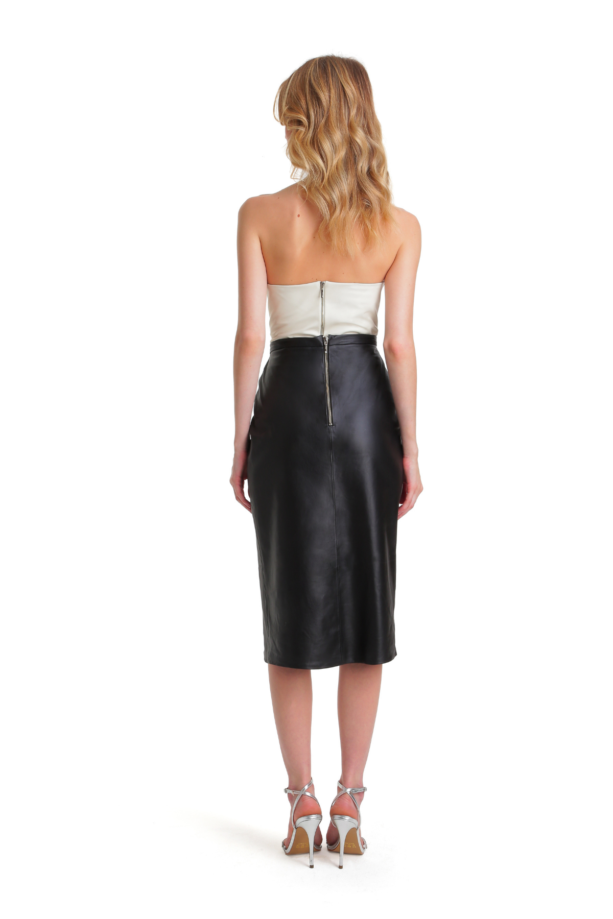 Corselet Drapeado em Couro