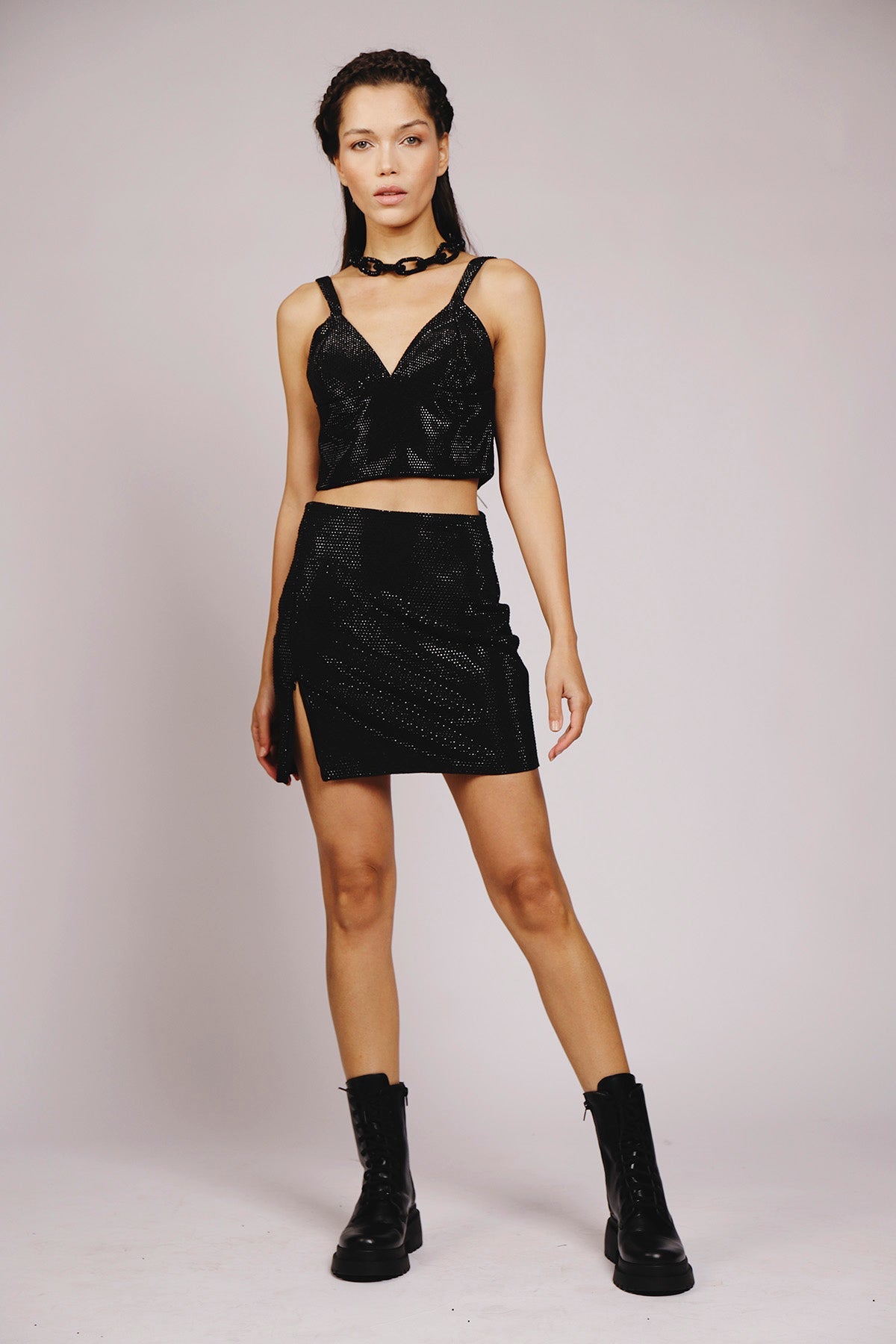 Top Cropped com Cristais