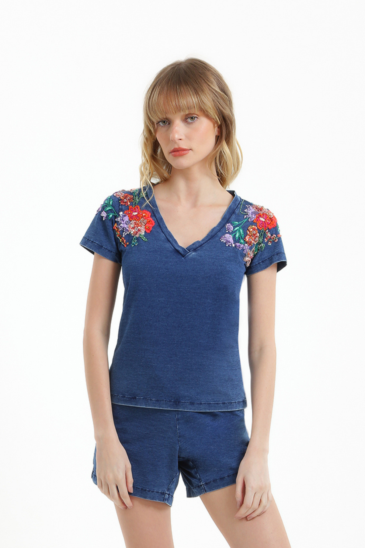 T-Shirt Coisa Mais Linda	em Denim