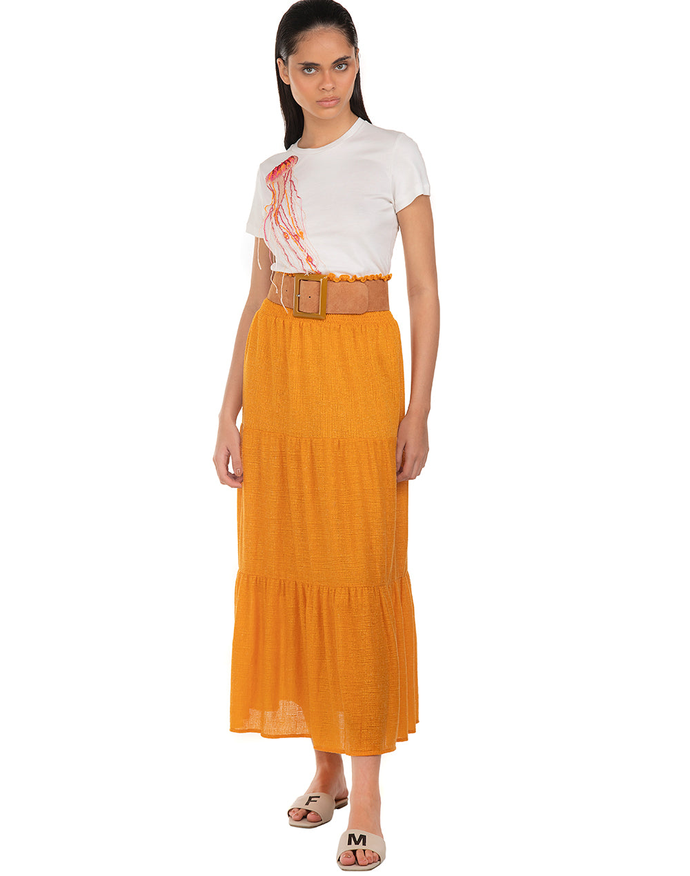 Vestido Midi Tomara que Caia em Malha Sisal
