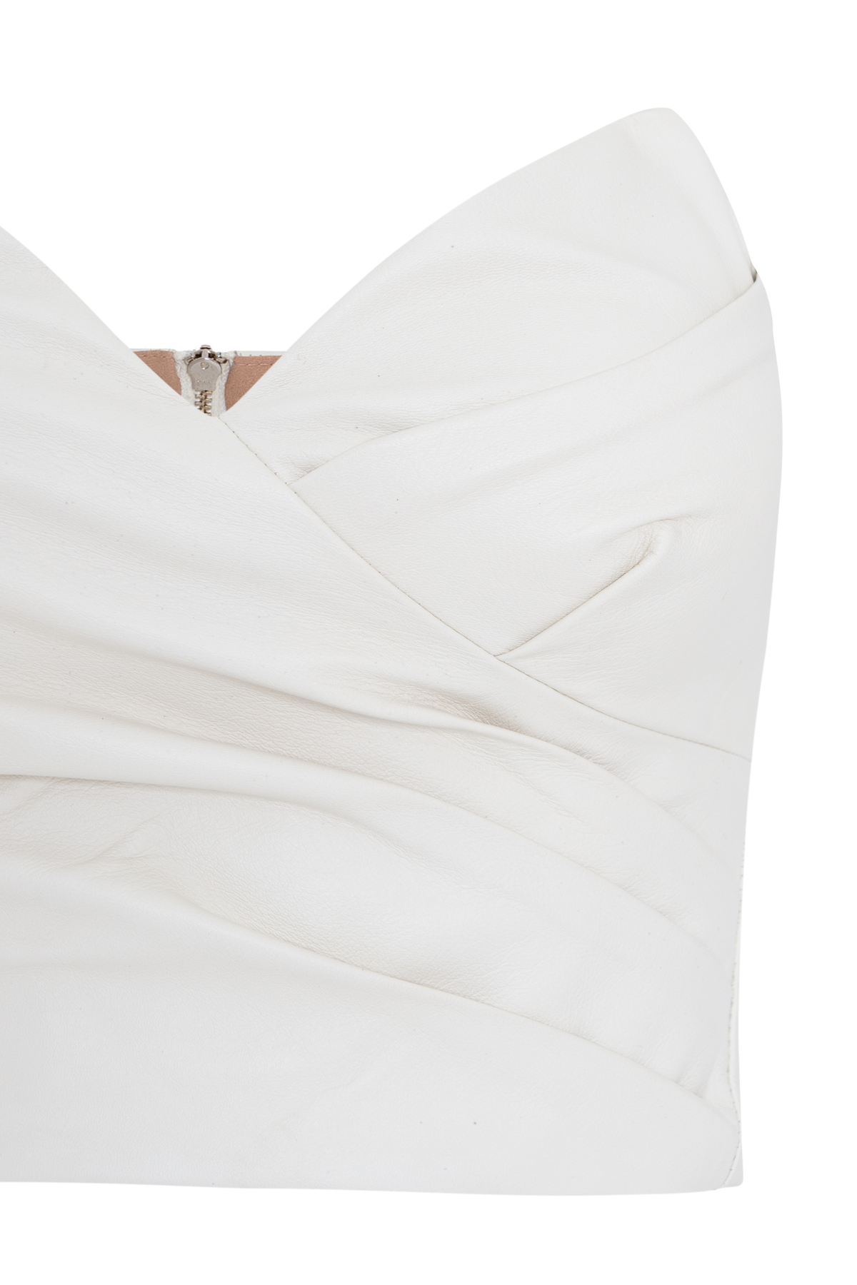 Corselet Drapeado em Couro