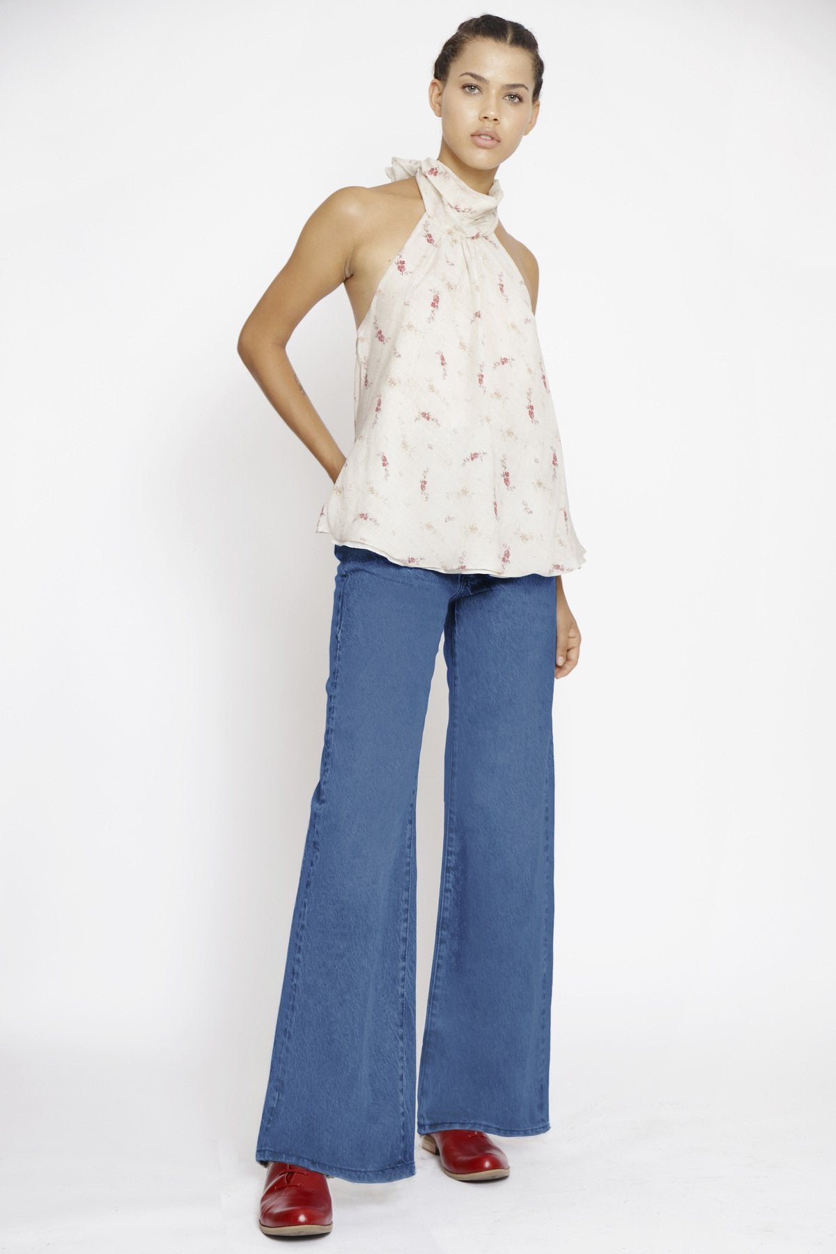 Calça Pantalona Jeans
