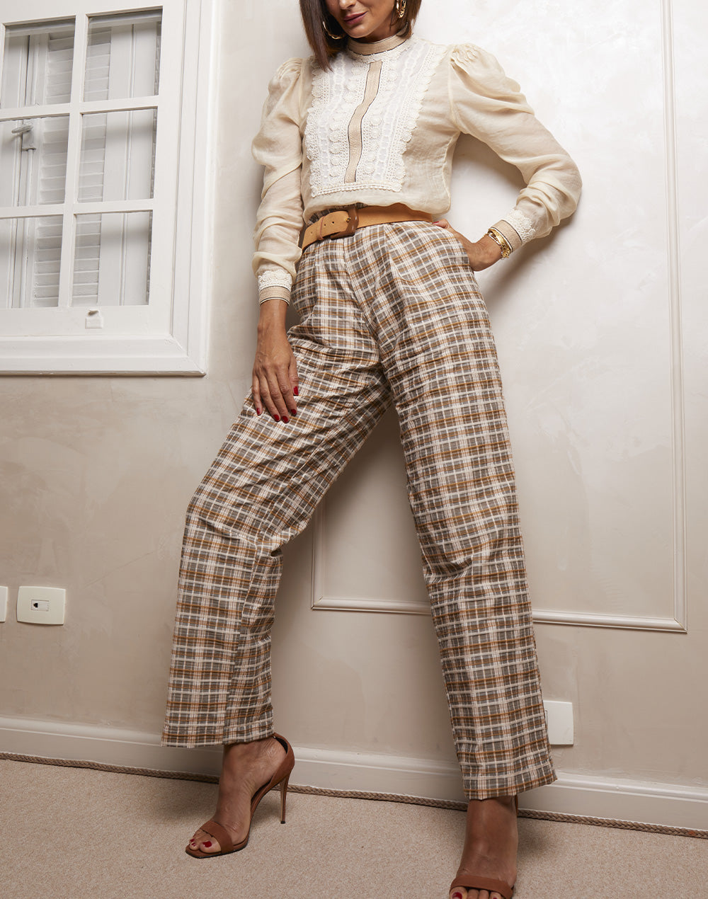 Calça Alfaiataria Xadrez