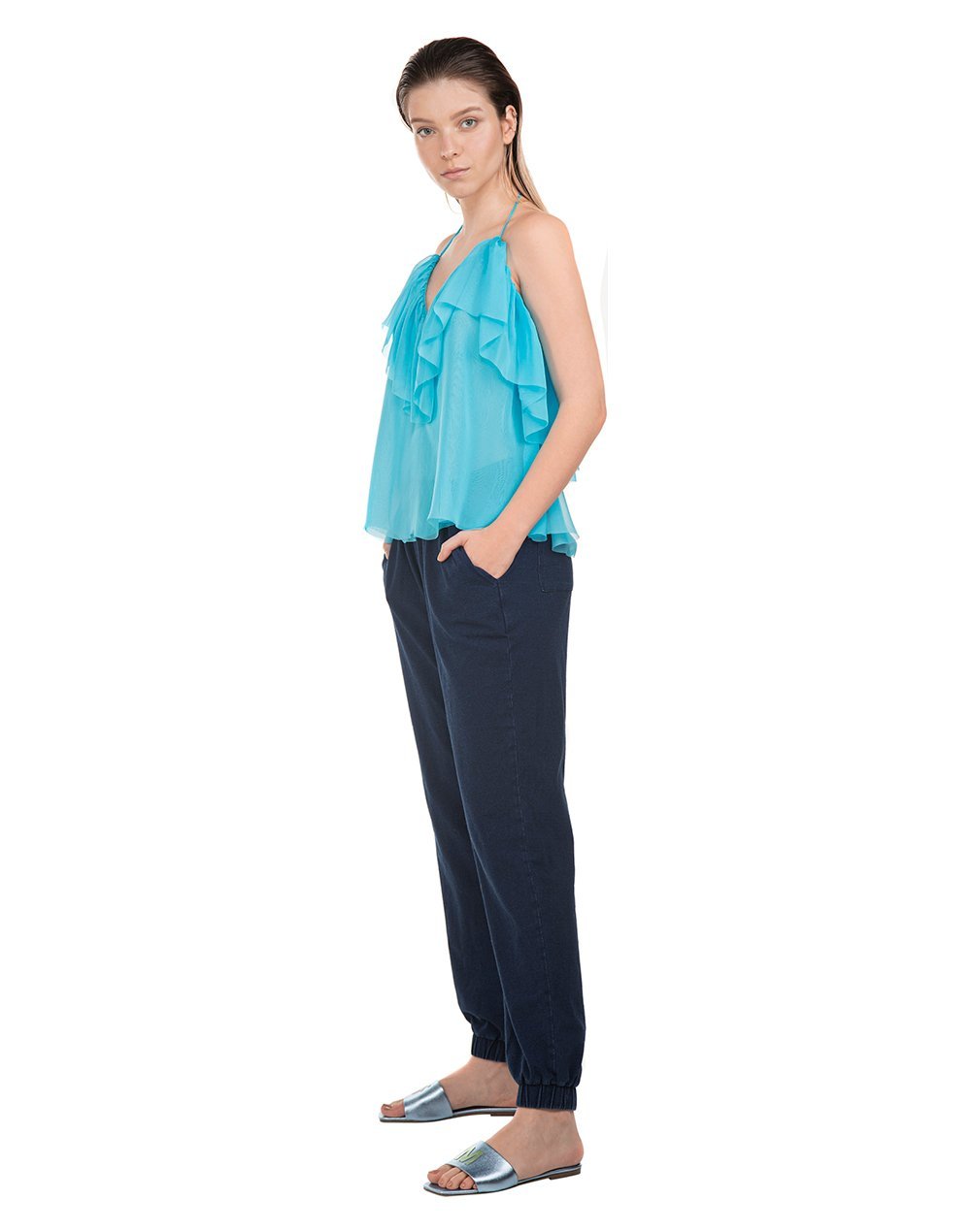 Blusa Frente Única em Musseline