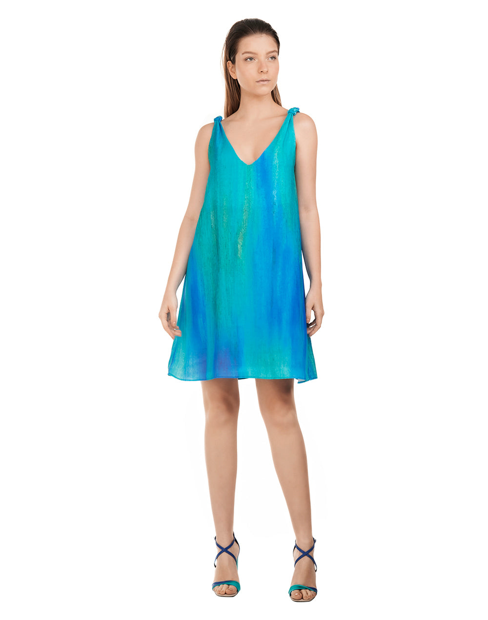 Vestido Curto Decote V Estampa Exclusiva