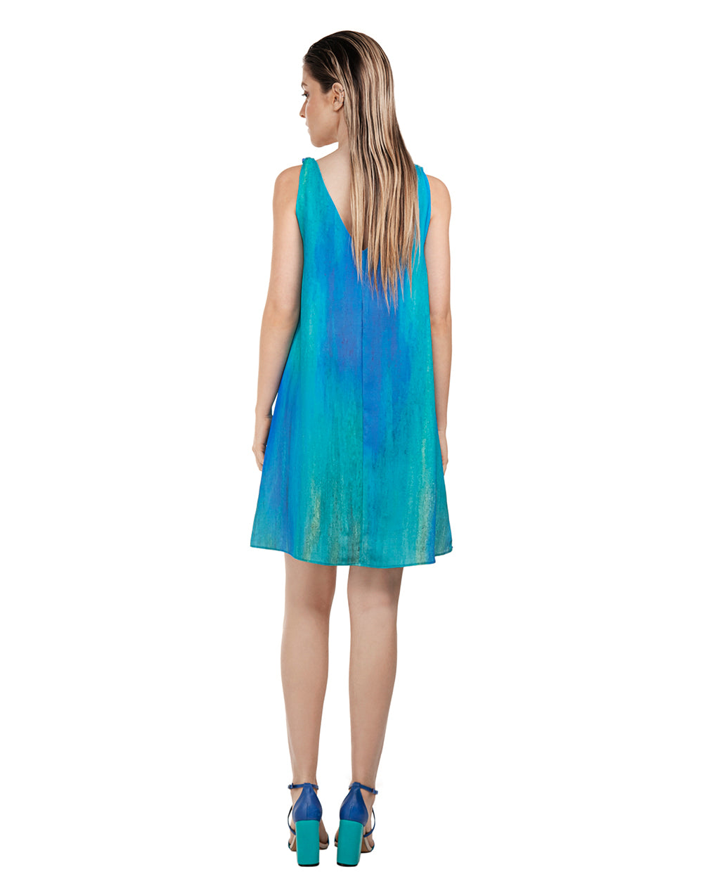 Vestido Curto Decote V Estampa Exclusiva