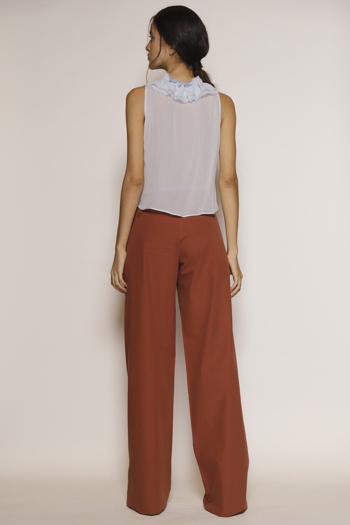 Calça Pantalona em Cotton