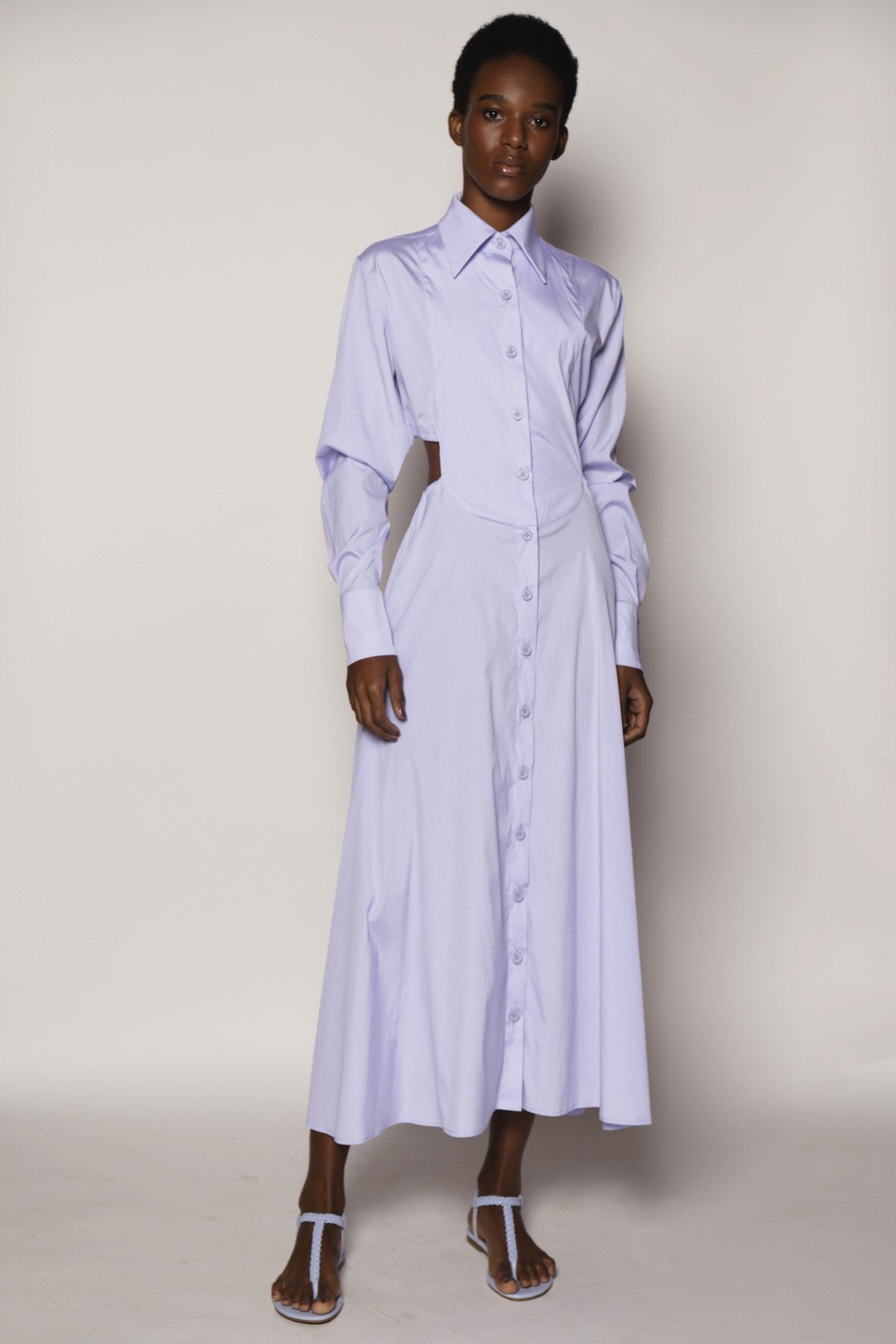 Vestido Midi Smoking Midi Acetinado
